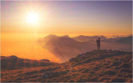 sunrise mountain view